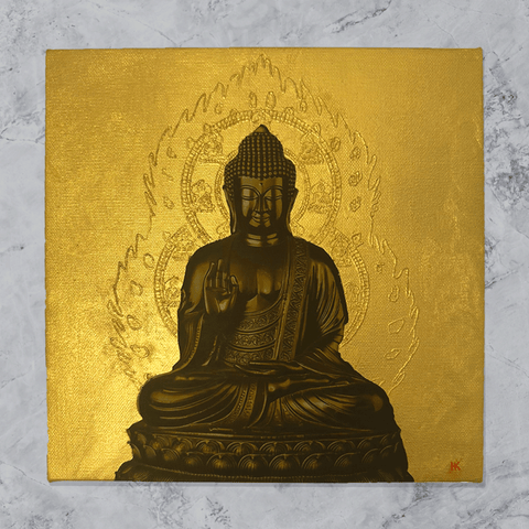 箔景色-廬舎那仏 (227㎜×227㎜)