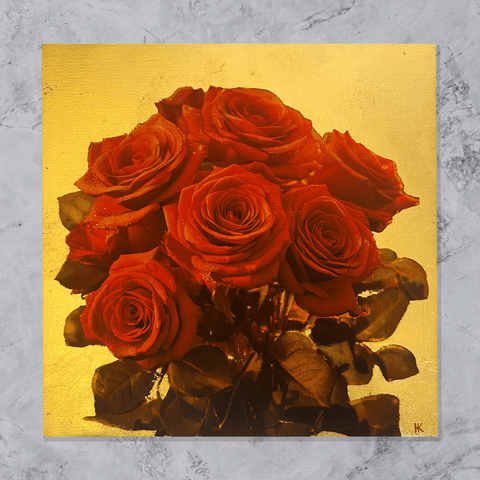 箔景色-red rose (227㎜×227㎜)