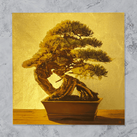箔景色-盆栽 (227㎜×227㎜)
