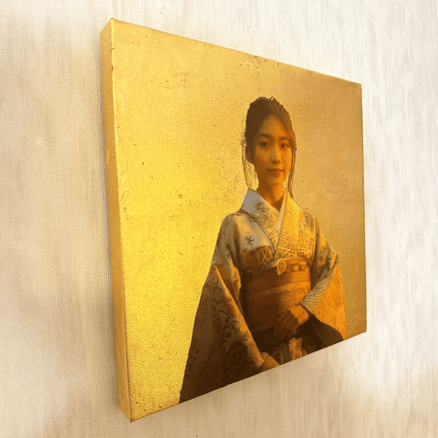 箔景色-美人画 (227㎜×227㎜)
