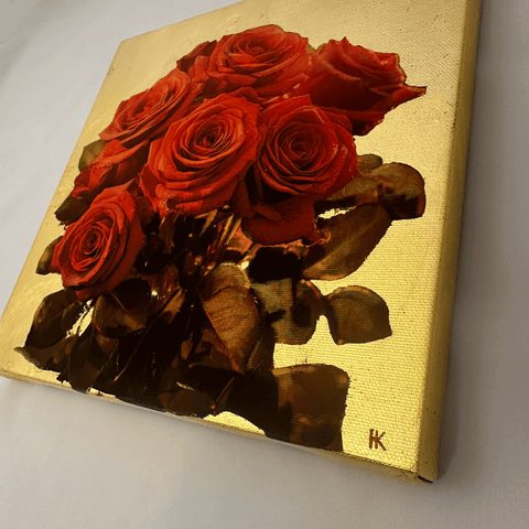 箔景色-red rose (227㎜×227㎜)