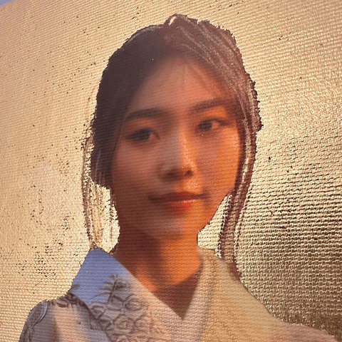 箔景色-美人画 (227㎜×227㎜)