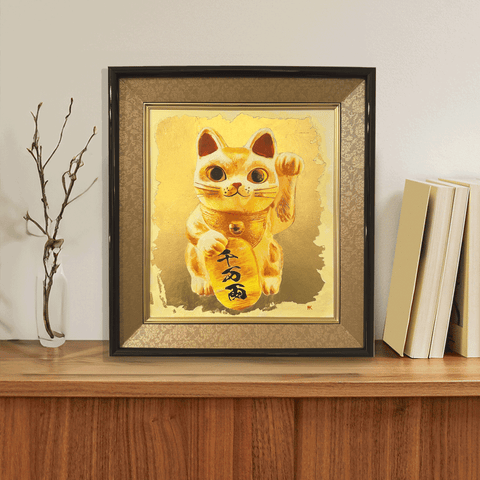 開運色紙-人を招く招き猫(273㎜×242㎜)
