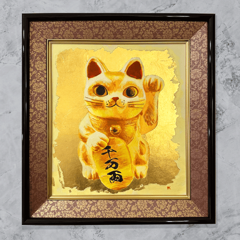 開運色紙-人を招く招き猫(273㎜×242㎜)