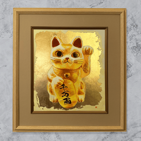開運色紙-人を招く招き猫(273㎜×242㎜)