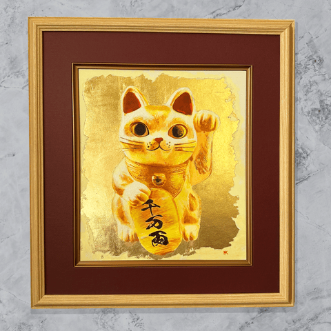 開運色紙-人を招く招き猫(273㎜×242㎜)