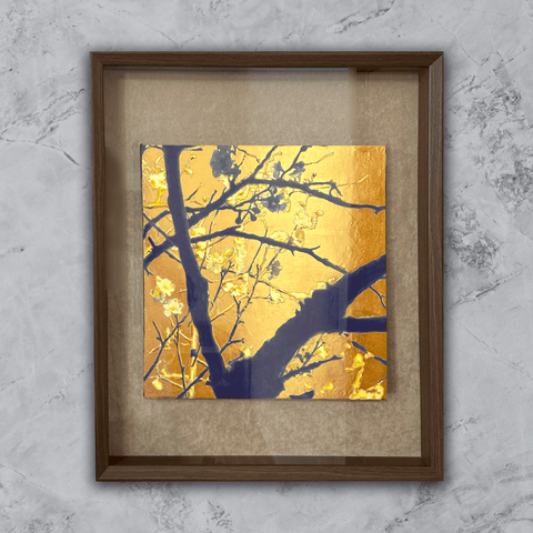 「箔景色-白梅」※純金箔使用 箔景色₋白梅(S4) – Kuronuma Art