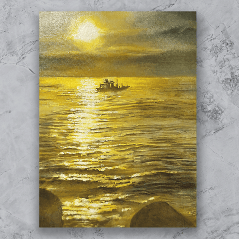油絵 絵画 【冬の朝日】 冬の朝日 (F4) – Kuronuma Art