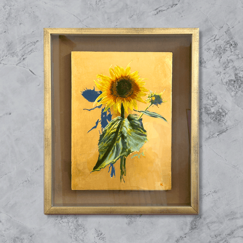 絵画、油彩、F4号、初夏のトマトとキュウリ、佐原聖春 sunflower (F4) – Kuronuma Art